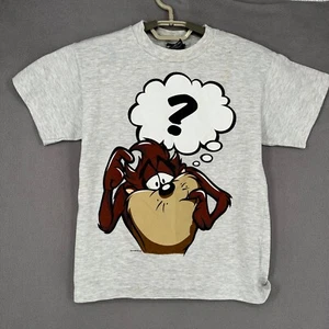 Vintage Looney Tunes Shirt Kids Medium Grey Youth Vintage Tasmanian Devil Acme - Picture 1 of 24