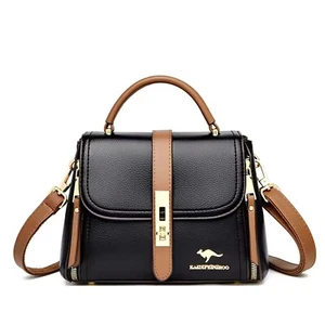 Trendy Leather Top Handle Satchel Handbags For Women Shoulder Purse Black - Picture 1 of 6