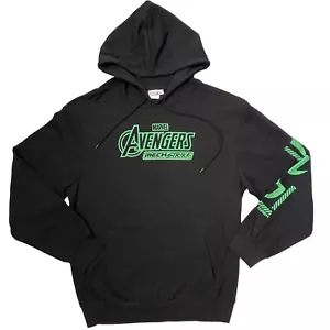 Marvel Hoodie Mens Medium Black Sweatshirt Hulk Avengers Pullover Brand New NWT - Picture 1 of 12