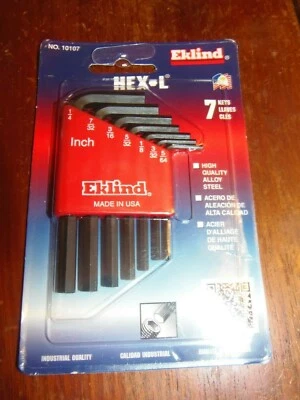 Eklind 10107 INCHES 7 piece Hex L Key Allen Wrench Case Set    (LLB-8,) - Image 1 of 2
