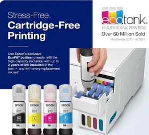 Epson ET-2803 EcoTank Inkjet Printer, Copier, Scanner White SEALED BOX Free Ship - Picture 1 of 3