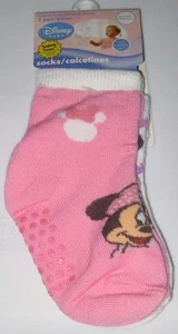 NEU! Minnie Mouse BABYSOCKEN 2ER-PACK rosa weiße Ohren 6-12 18-24 Monate - Bild 1 von 1
