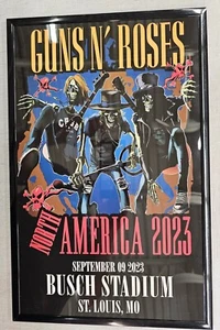 Guns N Roses 2013 St Louis Concert Poster 11 X 17 Framed - Picture 1 of 2