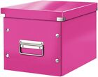 Leitz WOW Aufbewahrungsbox mit Griffen, Wrfelform, stabil, faltbar, Pink 610900