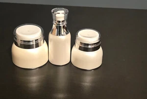 Box of 10  Acrylic Airless Pump Cream Jar (3 variations) - Bild 1 von 10