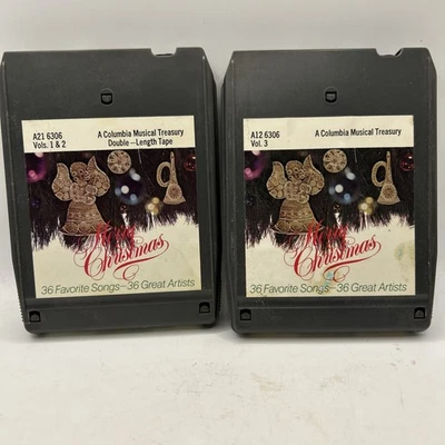 Lot 2  8 Track Vol 1 2 3 Merry Christmas 36 Favorite Songs 36 Great Artists Foto 1 de 4
