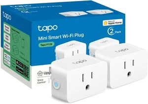TP-Link Tapo P125 Smart Plug – HomeKit, 15A, 2-Pack, Siri/Alexa/Google, Wi-Fi - Picture 1 of 10