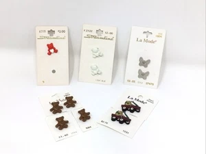 Streamline und La Mode Knöpfe Bären und Schmetterlinge Neu aus altem Lagerbestand Vintage - Bild 1 von 11