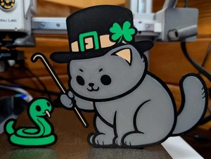 St. Patrick's Snake Whacking Cat - Bild 1 von 6