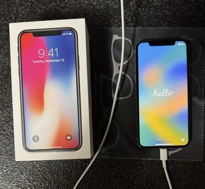 Apple iPhone X ~ 256GB ~ AT&T ~ Great Used Condition With Original Box - Image 1 of 3