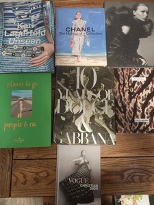 Art Deco Chanel Coffee Table Book Lot Of 7  Chanel, Dolce & Gabban, Dior Fashion - Picture 1 of 7