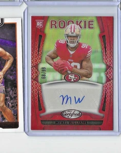 2025 Certified Football Red Rookie Mykel Williams Autograph /89 San Francisco 49 - Bild 1 von 2