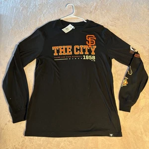 Nueva con etiquetas Camiseta Negra Para Hombre Mediana Fanáticos MLB Gigantes de San Francisco Manga Larga - Imagen 1 de 5