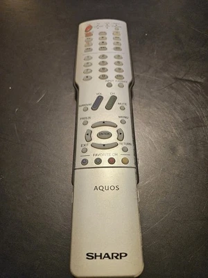 Controle remoto Sharp Aquos GA384WJSA prata OEM TESTADO - Imagem 1 de 4