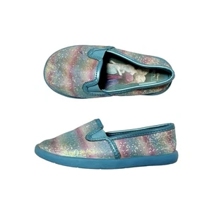 Disney Frozen Slip On Sparkle Shoes Size 7.5  - Picture 1 of 14