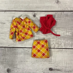Skipper #7250 Barbie Get Up N Go Glad Plaids For Coming Going 1975 Mattel - Photo 1/3