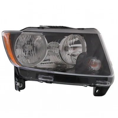 CH2503246 Fits 2013-2017 Jeep Compass Passenger Side Headlight Black Trim CAPA - Изображение 1 из 4