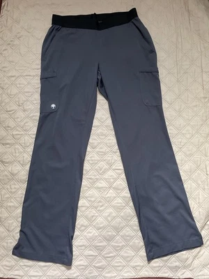 Women’s Scrub Pants - Gray Stretch W/Elastic Waist Size M Medium Healing Hands  - Image 1 of 4