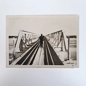 Foto militare b/n - Guerra sino-giapponese, ponte sul fiume Nen nella Manciuria - Imagen 1 de 3