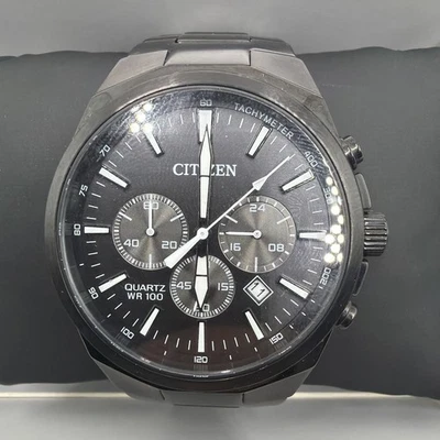 Black Citizen 计时码表男士腕表 WR-100 GN-4-S 0520-S114268 (Z3-B2) — 第 1/4 张图片