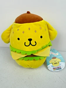 Squishmallows 7.5 " Pompompurin Cheeseburger Hello Kitty Friends Sanrio NEW - BJ - Picture 1 of 6