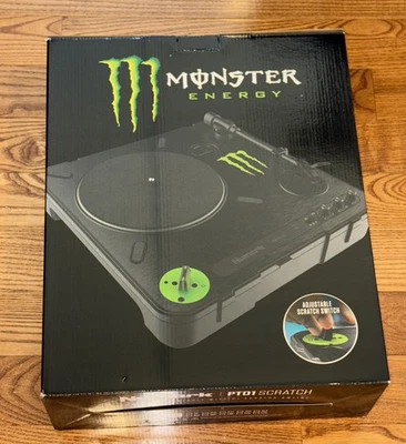 Monster Energy Numark PT01 Scratch Turntable In Box Rare Limited Addition - Image 1 of 4
