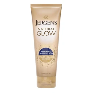 Jergens Natural Glow +Firming Self Tanner Body Lotion – Fair to Medium Skin Tone - Picture 1 of 13