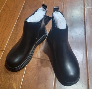 Hawkwell Kinder Jugend Mädchen Stiefel Reißverschluss Gummizug schwarz Größe 6 - Bild 1 von 8