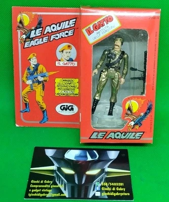 EAGLE FORCE Action Figure IL GATTO box ITA MEGO 1982 made Hong Kong GiG NEW MISB - Imagen 1 de 4