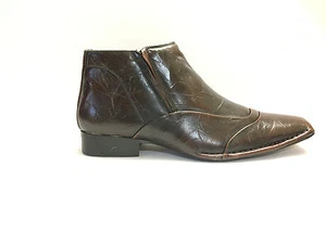 Botas al tobillo Marco Rossi de cuero sintético para hombre marrones B22 con cremallera lateral elegantes - Imagen 1 de 5
