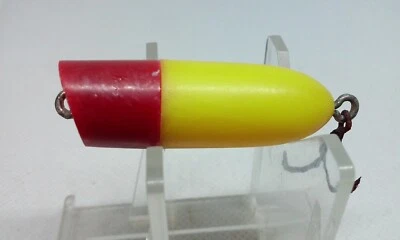 Vintage Popper Yellow Red head 1 3/4" Topwater/Surface Fishing Lure - Image 1 of 4