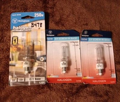 3 Westinghouse E11 Mini Candelabra Base High Wattage Bulbs Old Stock  - Image 1 of 4
