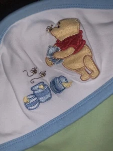 Disney Store Winnie the Pooh Toalla con Capucha Manta Vintage Bordada (KAS - Imagen 1 de 8