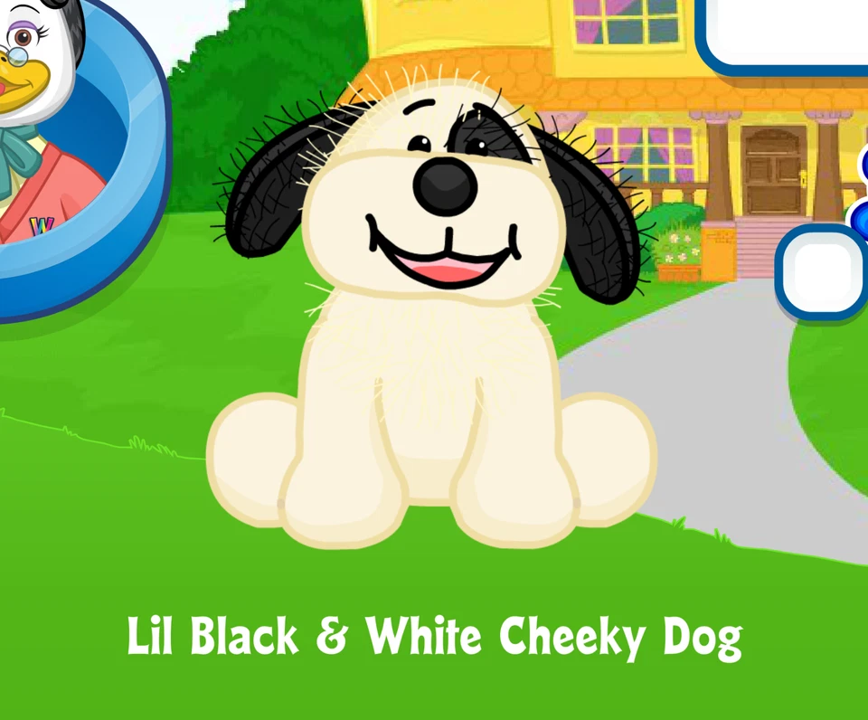 Webkinz Lil Black & White Cheeky Dog Virtual Adoption Code Only Messaged Webkinz - Image 1 of 1