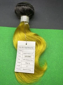 10A_ESQ_100% Unprocessed_Virgin_HUMAN_HAIR_Body Wave 10"_#OP LIME - Picture 1 of 4