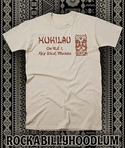 T-shirt da viaggio retrò vintage art souvenir Tiki Hukilau Key West Florida - Foto 1 di 9