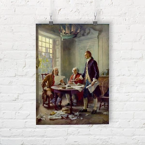 Jean Leon Gerome: Drafting the Declaration of Independence. Art Print/Poster - Picture 1 of 1