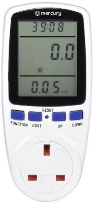Electricity Monitor Power Meter UK Plug Energy Usage Wattage Kwh Analyzer Socket - Image 1 of 4