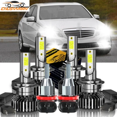 For Mercedes-Benz E350 B200 2008 2009 2010 2011 LED Headlight Bulbs+Fog Lamp - Image 1 of 4