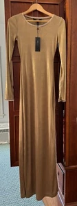 Women's BCBG Maxazria floor length dress, long sleeve, side slit, size small - Picture 1 of 6