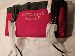 BRAND NEW Victoria’s Secret Tote Bag Large Red with Black Straps - Picture 1 of 9