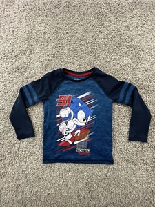 Sonic The Hedgehog Blue Fleece Boys Sleep Shirt Size 5 Its All About Speed - Picture 1 of 6