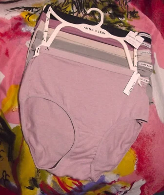 5 NOVAS CALCINHAS ANNE KLEIN AK18774 ALGODÃO MACIO E RESPIRÁVEL P - Imagem 1 de 2