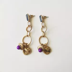 Nuevos aretes colgantes colgantes Zara dijes regalo vintage mujeres fiesta vacaciones joyería - Imagen 1 de 3