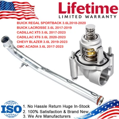 Thermostat Housing Assembly For GMC Acadia Buick LaCrosse Cadillac XT5 XT6 3.6L - Image 1 of 4