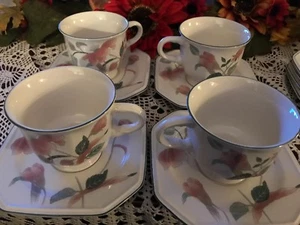 Mikasa Continental Silk lot 4 cups and saucers - Picture 1 of 3