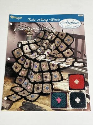 Jewels in The Sand Afghan Take Along Blocks Crochet Pattern Needlecraft Shop - Image 1 of 4