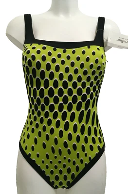 Traje de baño Maryan Mehlhorn negro y lima 12 por tazas C acolchado traje de baño Foto 1 de 4