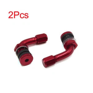 2Pcs Red Aluminium Alloy Wheel Tubeless Tire Valve Stem Adapter for Motorcycle - Picture 1 of 3