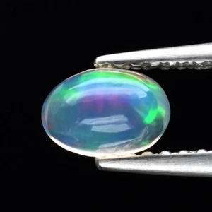 0.45ct 6x4mm Oval Cabochon Natural Play-of-Color Crystal Welo Opal, Ethiopia - Picture 1 of 1